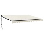 vidaXL Auvent rétractable automatique crème 4x3 m