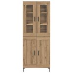 vidaXL Haut Armoire 2 Pièces Chêne artisanal Bois d'ingénierie