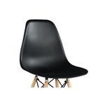 Trécy : Lot de 2 chaises noires en bois