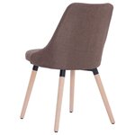 Vidaxl chaises à manger lot de 6 marron tissu