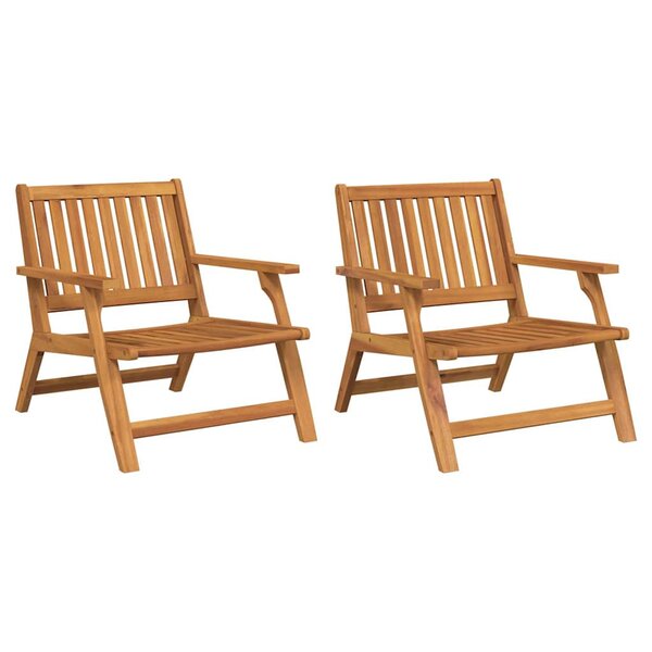 vidaXL Ensemble de repas extérieur 2 Pièces Marron Bois d'Acacia Massif
