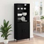 vidaXL Haut Armoire Chêne noir 69 5 x 34 x 180 cm Bois d'ingénierie