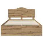 vidaXL Cadre de lit Chêne artisan 140 x 190 cm Pin massif