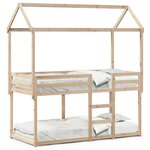 vidaXL Lit superposé sans matelas 90x190 cm bois de pin massif