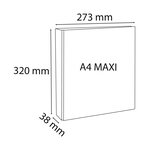 Classeur personnalisable Kreacover 2 Anneaux 20 mm A4 Dos 34 mm Blanc EXACOMPTA