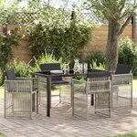 vidaXL Ensemble de salle à manger pour jardin 5 Pièces Gris clair
