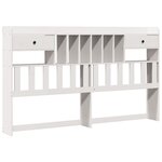 vidaXL Lit bibliothèque sans matelas blanc 180x200 cm bois pin massif