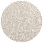 vidaXL Tapis ZIZUR crème Ø 90 cm aspect de jute intérieur et extérieur