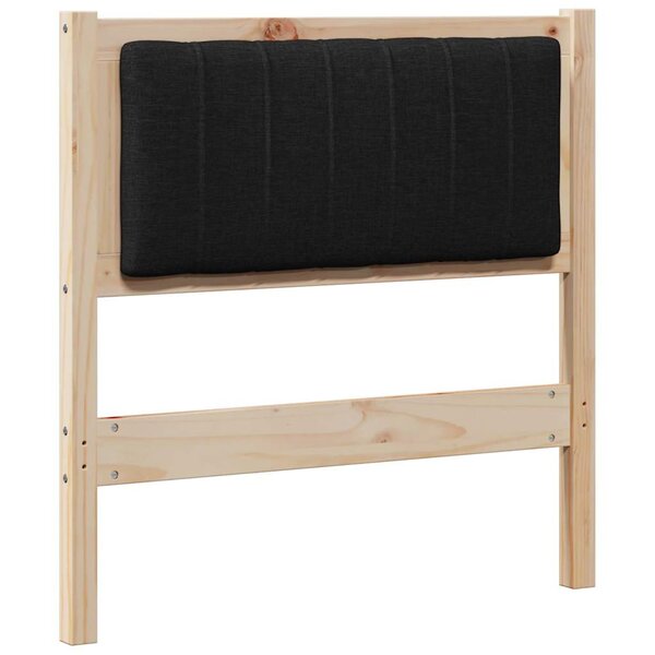 vidaXL Tête de lit capitonnée avec tête de lit Marron 80 cm Pin massif