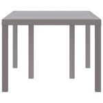 vidaXL Table de Jardin Gris clair 150 x 100 x 73 cm polyrotin