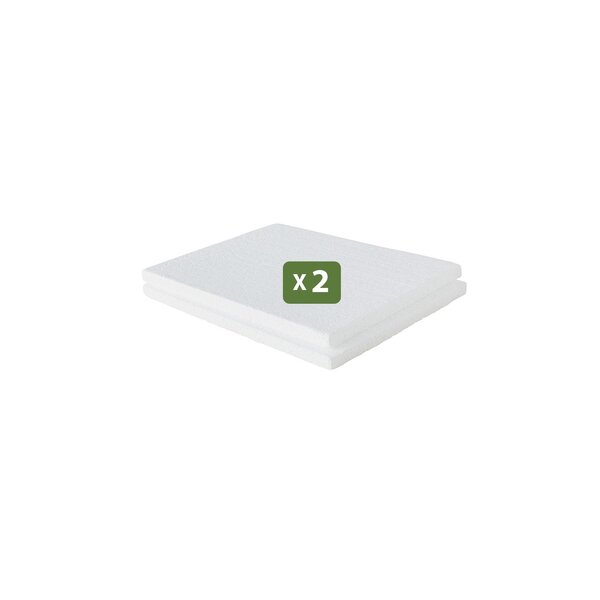 Pack and Move - Lot 2 plaques polystyrène rectangulaires 39 5 x 29 5 x 2 cm - Bricolage  Modélisme  Création - Blanc - A4
