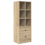 vidaXL Bureau avec tiroir avec étagère 2 Pièces Chêne Sonoma