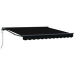 vidaXL Cadre d'auvent Noir 350 x 250 cm Polyester avec revêtement PU
