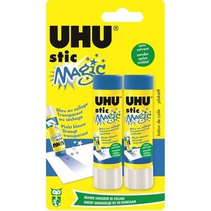 UHU Lot de 2 Sticks Magic Bleu 8,2 g