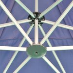 vidaXL Chapiteau hexagonal pliable Bleu foncé 3 6x3 1 m