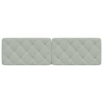 vidaXL Coussin de tête de lit gris clair 180 cm velours