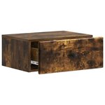vidaXL Cabinet de chevet mural Chêne fumé 49 x 34 5 x 20 cm