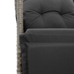vidaXL Ensemble de bistro de jardin 5 Pièces coussins gris poly rotin