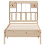 vidaXL Lit bibliothèque sans matelas 90x190 cm bois de pin massif