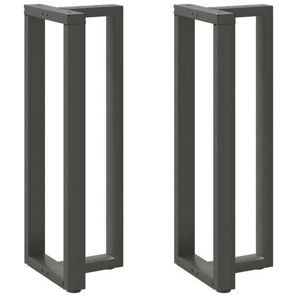 vidaXL Pieds de table de bar en forme de T  2 pièces  anthracite  50 x 35 x (110-111) cm  acier