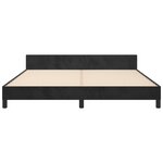 vidaXL Cadre de lit sans matelas noir 160x200 cm velours