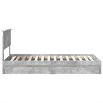 vidaXL Lit de Rangement Gris béton 90 x 200 cm Bois d'ingénierie