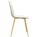 vidaXL Chaises à manger lot de 4 crème velours