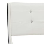 vidaXL Lit avec matelas à mémoire de forme Blanc Similicuir 160x200 cm