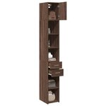 vidaXL Armoire de rangement mince chêne marron 30x42 5x225 cm