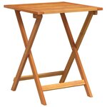 vidaXL Table de jardin pliante Pliant Naturel 60 x 60 x 72 cm