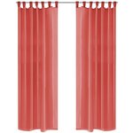 vidaXL Rideau occultant 2 Pièces Voile 140 x 245 cm Rouge