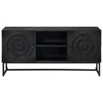 vidaXL Meuble TV avec tiroir avec étagère Noir 105 x 30 x 54 cm