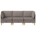 vidaXL Canapé modulaire avec rangement 3 Pièces Taupe Tissu