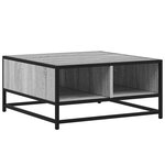 vidaXL Table basse sonoma gris 60 5x60 5x30 cm bois d'ingénierie/métal