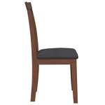 vidaXL Chaises à manger coussins 2 Pièces marron bois massif caoutchouc