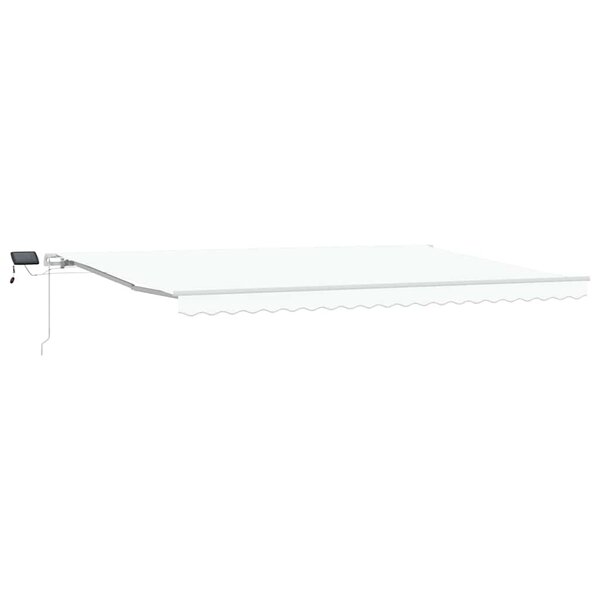 vidaXL Auvent Rétractable avec Blanc 500 ×300 cm tissu