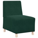 vidaXL Canapé modulaire sans accoudoirs Vert foncé 55 cm Velours