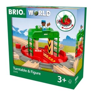 Brio World Plaque Tournante et Personnage - Accessoire pour circuit de train en bois - Ravensburger - Mixte des 3 ans - 33476