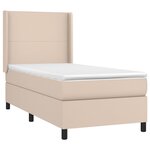 vidaXL Sommier à lattes de lit matelas et LED Cappuccino 90x200cm