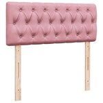 vidaXL Sommier à lattes de lit avec matelas Rose 120x200 cm Velours