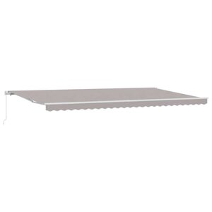 vidaXL Auvent Rétractable Gris clair 600 × 350 cm Polyester et métal