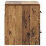 vidaXL Cabinet de chevet mural 2 Pièces Bois ancien 34 5 x 33 x 40 cm