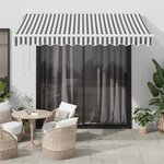 vidaXL Auvent manuel rétractable avec LED anthracite blanc 300x250 cm