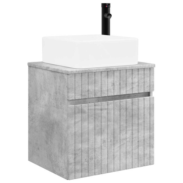 vidaXL Meuble de lavabo mural Gris béton 49 x 41 x 63 cm
