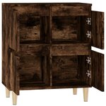 vidaXL Buffet Chêne fumé 60x35x70 cm Bois d'ingénierie