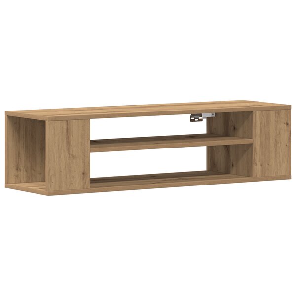 Meuble TV mural vidaXL en chêne artisanal 100x30x26 5 cm en bois d'ingénierie