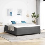 Lit Box Spring vidaXL Gris clair Super King en tissu en velours côtelé