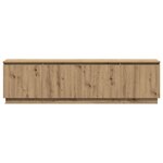 vidaXL Meuble TV avec LED Chêne Artisan 180x38x49 cm Bois d'ingénierie