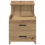 vidaXL Tables de chevet 2 pièces avec 2 tiroirs Chêne artisanal 40 x 36 5 x 62 cm