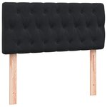 vidaXL Sommier à lattes de lit avec matelas noir 80x210 cm velours